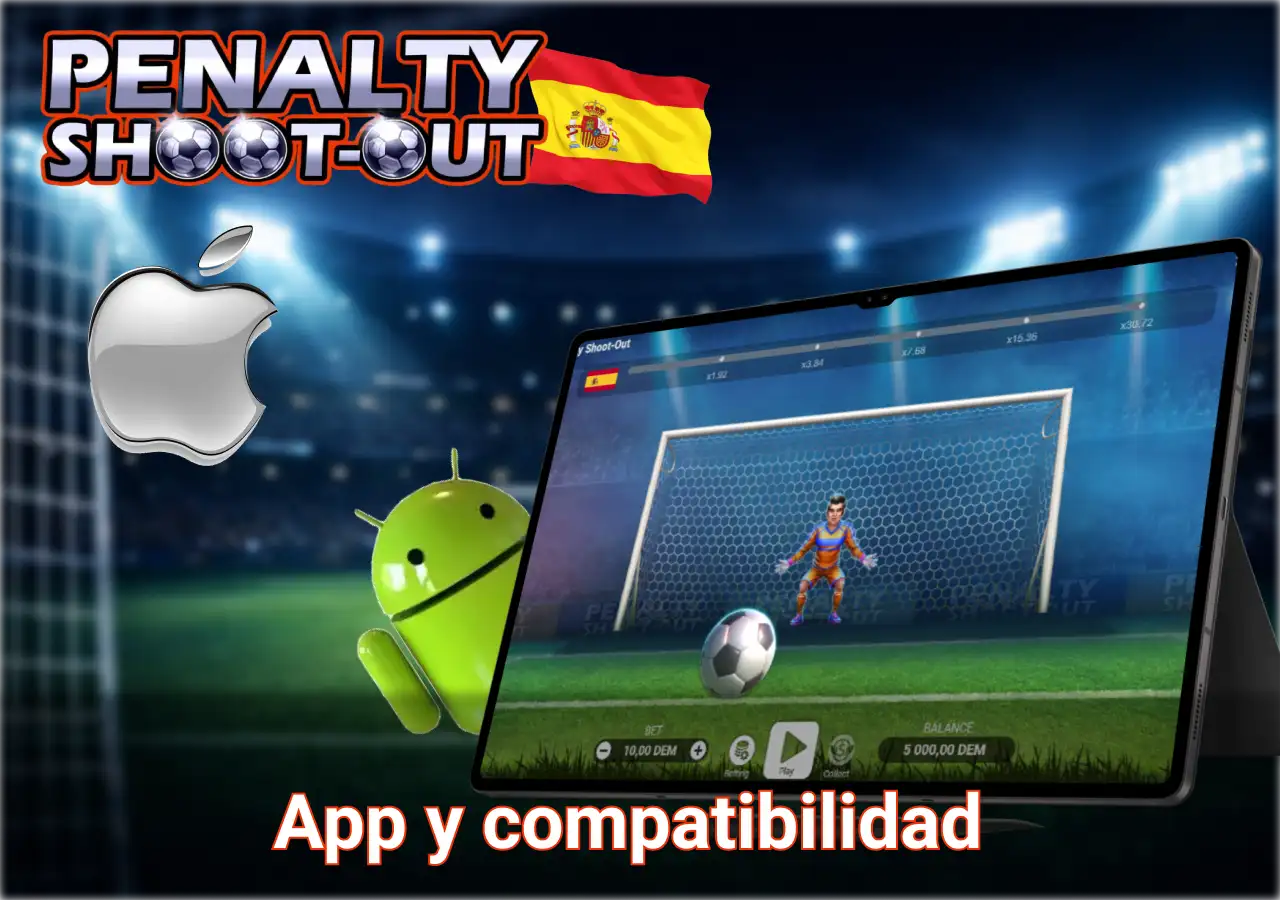 Compatibilidad de la app Penalty Shoot Out en dispositivos Android y iOS